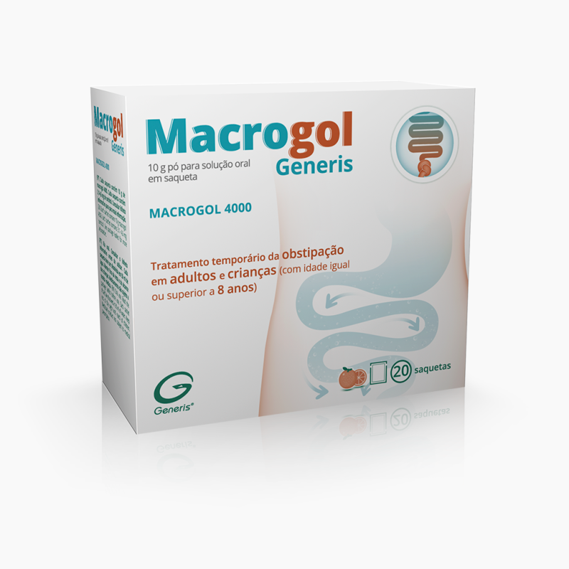 Macrogol Generis, 10000 mg X20 Pó Solução Oral Saquetas