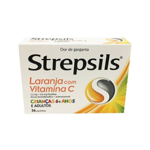 Strepsils Laranja com Vitamina C 1.2 mg + 0.6 mg x36 