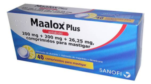 Maalox Plus 200 mg + 200 mg + 26.25 mg x40