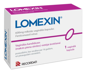 Lomexin, 600 MG x1 Cápsula Mole Vaginal