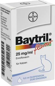 Baytril 25mg/Ml Suspensão Oral Gato 8,5ml 